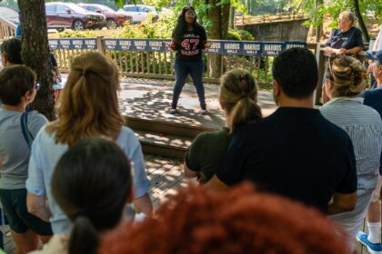 Actress Danielle Brooks addressed Democratic canvassers ahead of door knocking in Georgia'