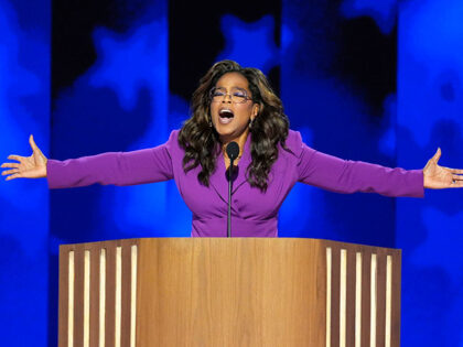 Oprah Winfrey speaks during the Democratic National Convention Wednesday, Aug. 21, 2024, i