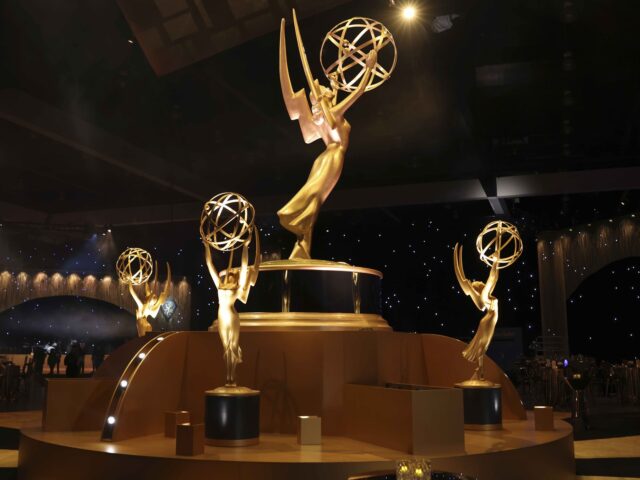 View of Emmys statues at the Governors Gala, following night one of the Television Academy