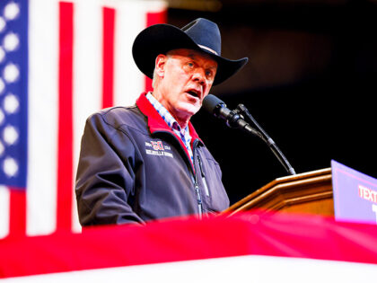 U.S. Rep. Ryan Zinke (R-MT) speaks during a rally for Republican presidential nominee, for