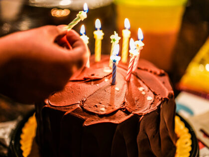 birthday cake, candles