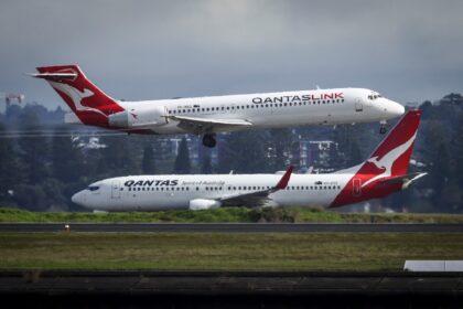 Net profit at Australia's Qantas dropped 28 percent for the fiscal year