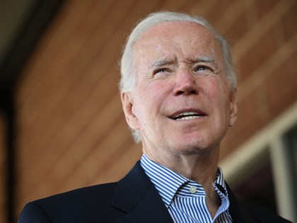 US President Joe Biden speaks to the press after voting early in Wilmington, Delaware, on